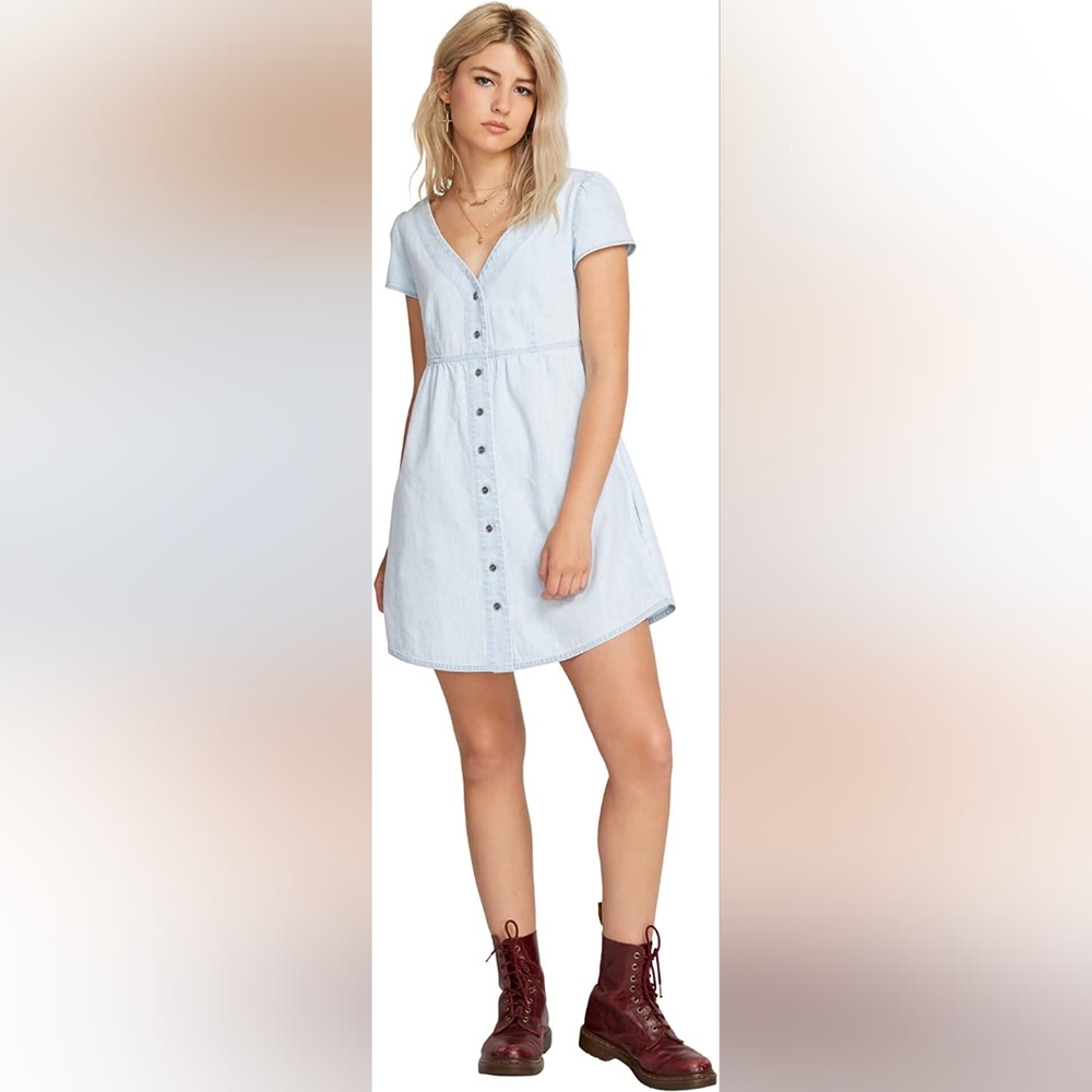 Volcom denim babydoll dress